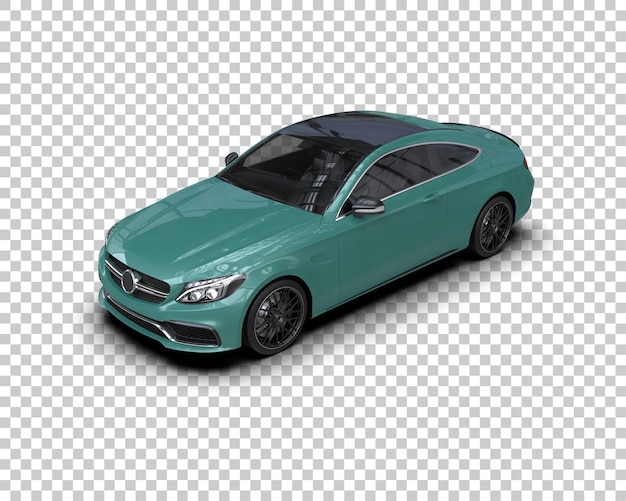 Auto deportivo realista aislado en el fondo Ilustración de renderización 3D