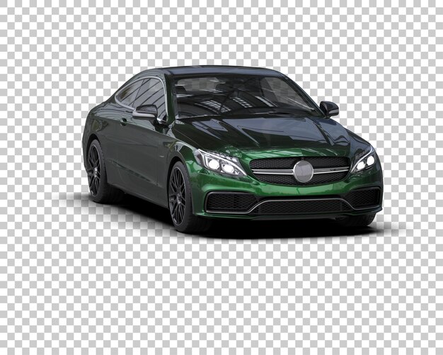 Auto deportivo realista aislado en el fondo Ilustración de renderización 3D