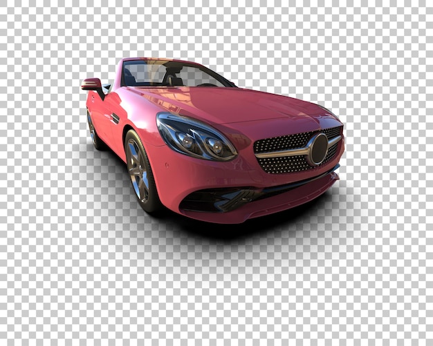 Auto deportivo realista aislado en el fondo Ilustración de renderización 3D