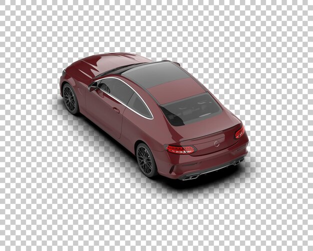 Auto deportivo realista aislado en el fondo Ilustración de renderización 3D