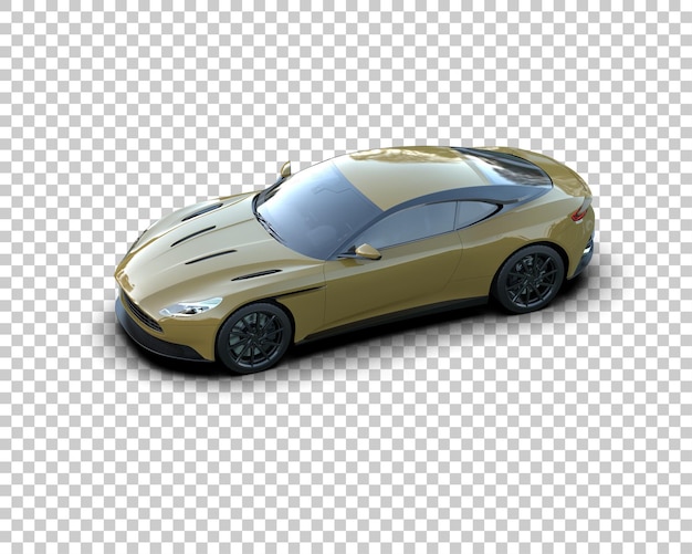 Auto deportivo realista aislado en el fondo Ilustración de renderización 3D