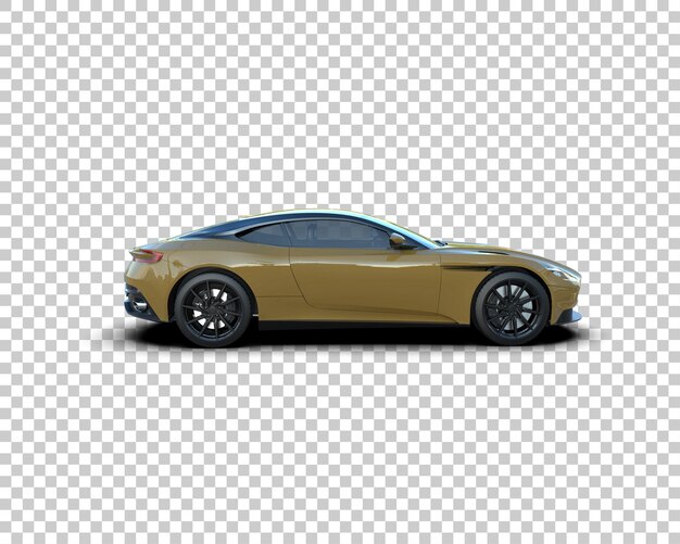 Auto deportivo realista aislado en el fondo Ilustración de renderización 3D