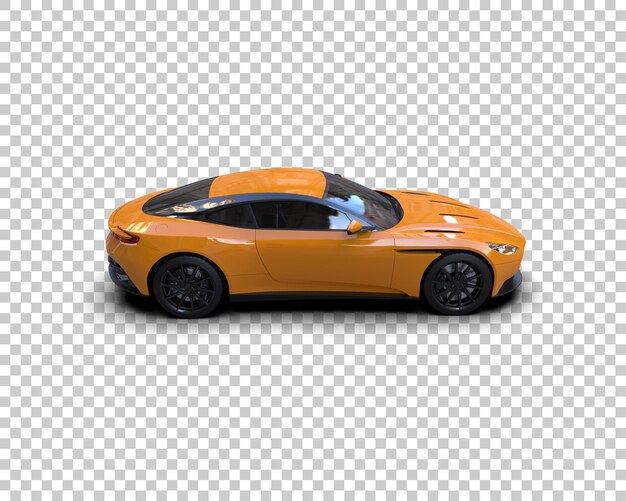 Auto deportivo realista aislado en el fondo Ilustración de renderización 3D