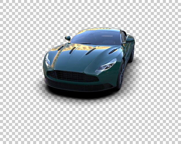 Auto deportivo realista aislado en el fondo Ilustración de renderización 3D