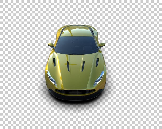 Auto deportivo realista aislado en el fondo Ilustración de renderización 3D