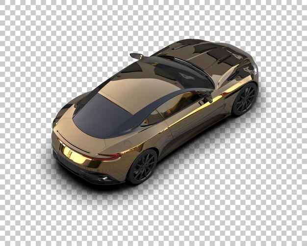 Auto deportivo realista aislado en el fondo Ilustración de renderización 3D