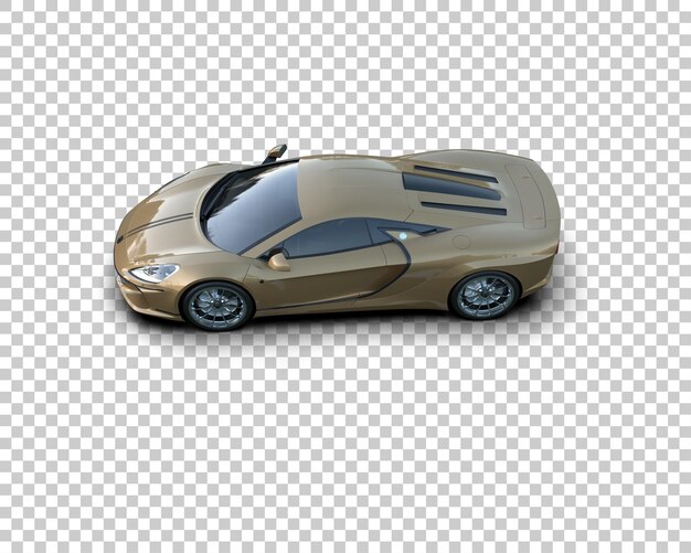 Auto deportivo realista aislado en el fondo Ilustración de renderización 3D
