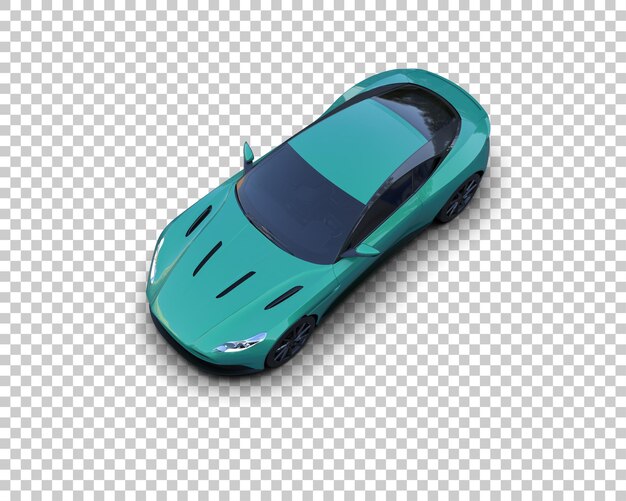 Auto deportivo realista aislado en el fondo Ilustración de renderización 3D
