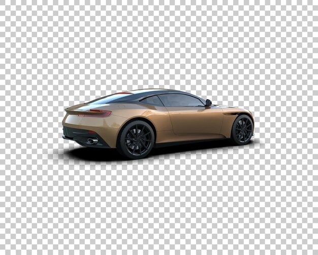 Auto deportivo realista aislado en el fondo Ilustración de renderización 3D