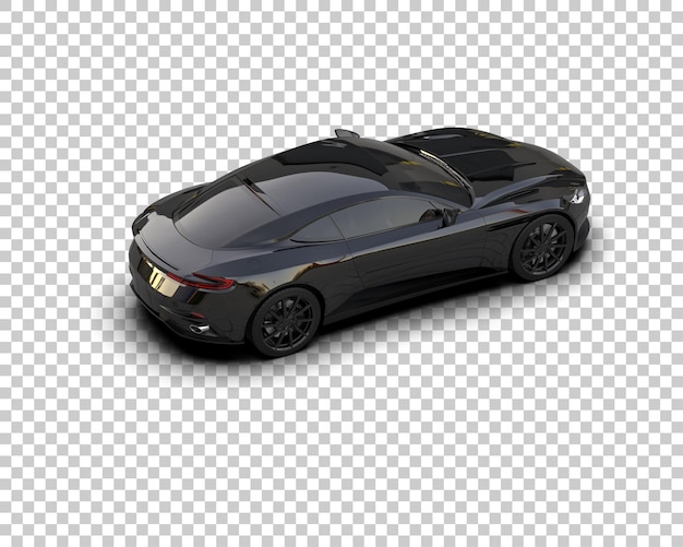 Auto deportivo realista aislado en el fondo Ilustración de renderización 3D
