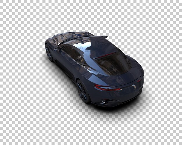 Auto deportivo realista aislado en el fondo Ilustración de renderización 3D