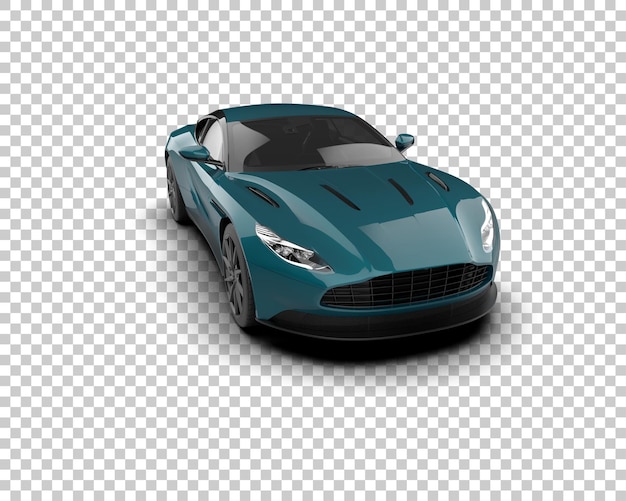 Auto deportivo realista aislado en el fondo Ilustración de renderización 3D