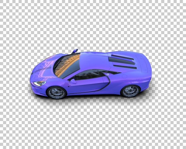 Auto deportivo realista aislado en el fondo Ilustración de renderización 3D
