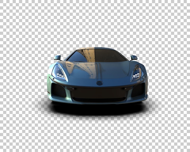 Auto deportivo realista aislado en el fondo Ilustración de renderización 3D