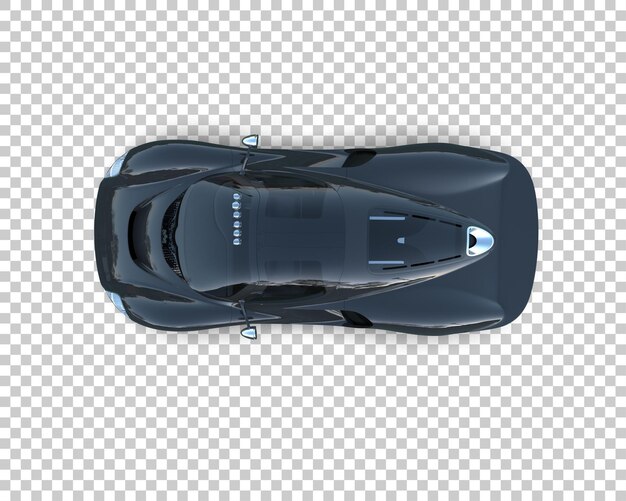 Auto deportivo realista aislado en el fondo Ilustración de renderización 3D