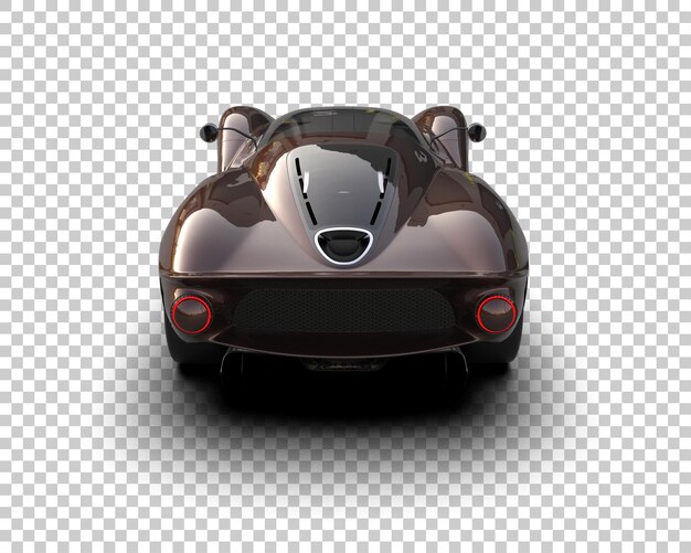 Auto deportivo realista aislado en el fondo Ilustración de renderización 3D