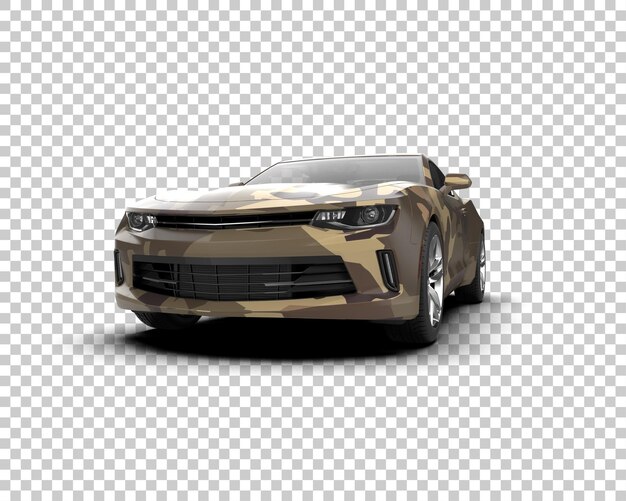 Auto deportivo realista aislado en el fondo Ilustración de renderización 3D