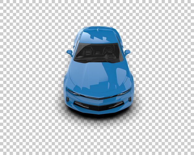 Auto deportivo realista aislado en el fondo Ilustración de renderización 3D