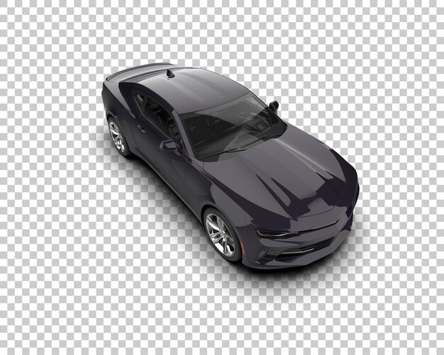 Auto deportivo realista aislado en el fondo Ilustración de renderización 3D