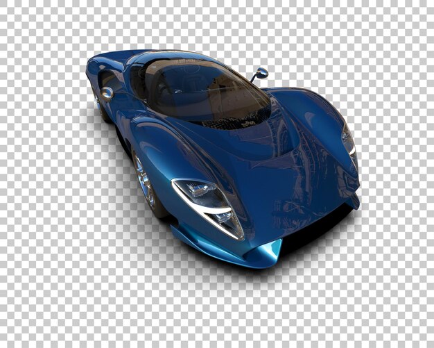 Auto deportivo realista aislado en el fondo Ilustración de renderización 3D