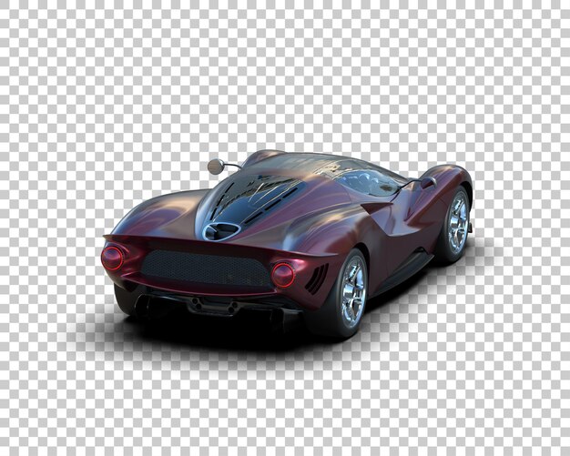 Auto deportivo realista aislado en el fondo Ilustración de renderización 3D