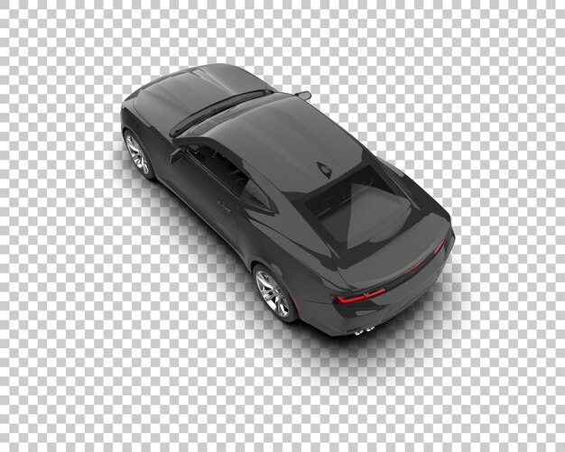 Auto deportivo realista aislado en el fondo Ilustración de renderización 3D