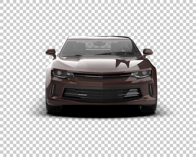 Auto deportivo realista aislado en el fondo Ilustración de renderización 3D