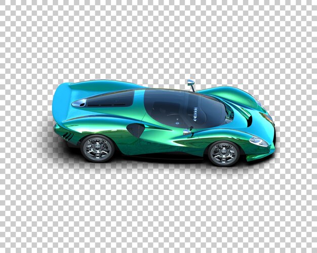 Auto deportivo realista aislado en el fondo Ilustración de renderización 3D