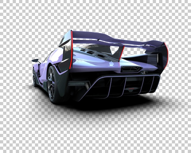 Auto deportivo realista aislado en el fondo Ilustración de renderización 3D