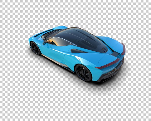 Auto deportivo realista aislado en el fondo Ilustración de renderización 3D