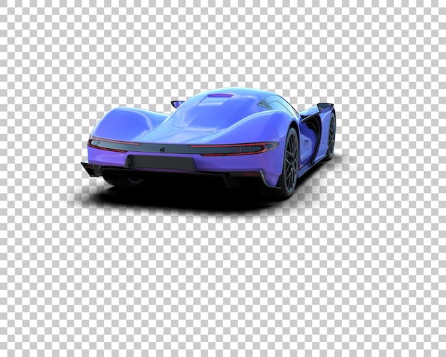 Auto deportivo realista aislado en el fondo Ilustración de renderización 3D