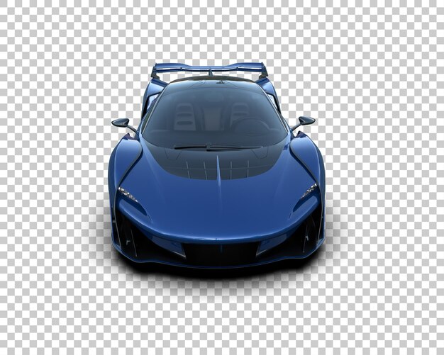 Auto deportivo realista aislado en el fondo Ilustración de renderización 3D