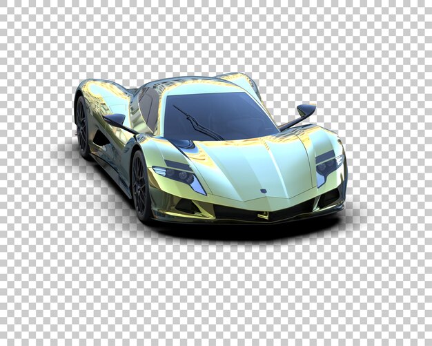 Auto deportivo realista aislado en el fondo Ilustración de renderización 3D