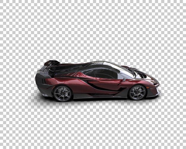 Auto deportivo realista aislado en el fondo Ilustración de renderización 3D