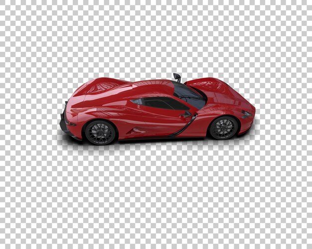 Auto deportivo realista aislado en el fondo Ilustración de renderización 3D