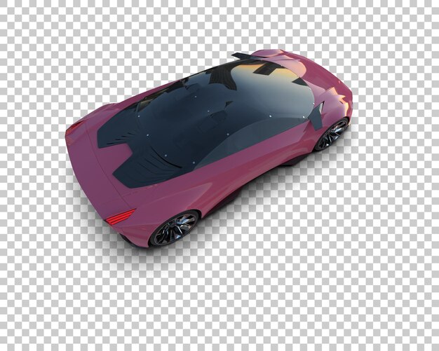 Auto deportivo realista aislado en el fondo Ilustración de renderización 3D
