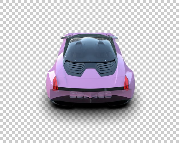 Auto deportivo realista aislado en el fondo Ilustración de renderización 3D