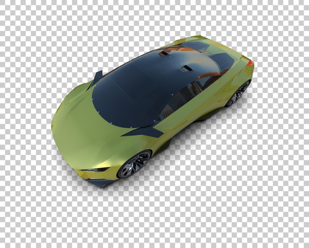Auto deportivo realista aislado en el fondo Ilustración de renderización 3D