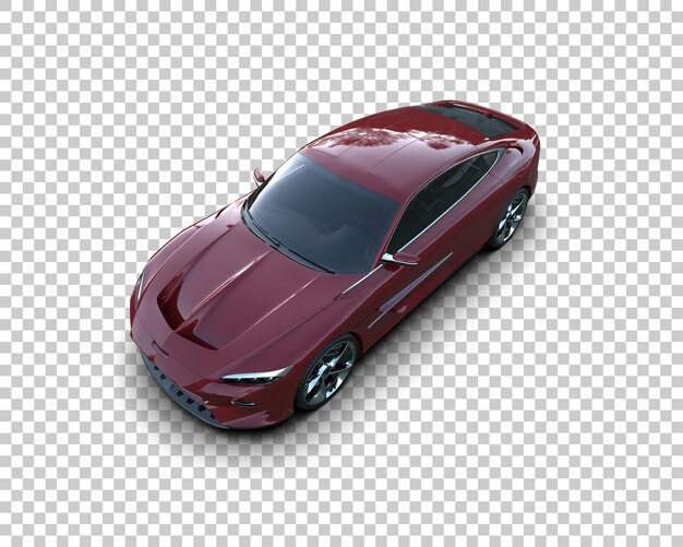 Auto deportivo realista aislado en el fondo Ilustración de renderización 3D