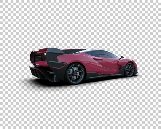 Auto deportivo realista aislado en el fondo Ilustración de renderización 3D