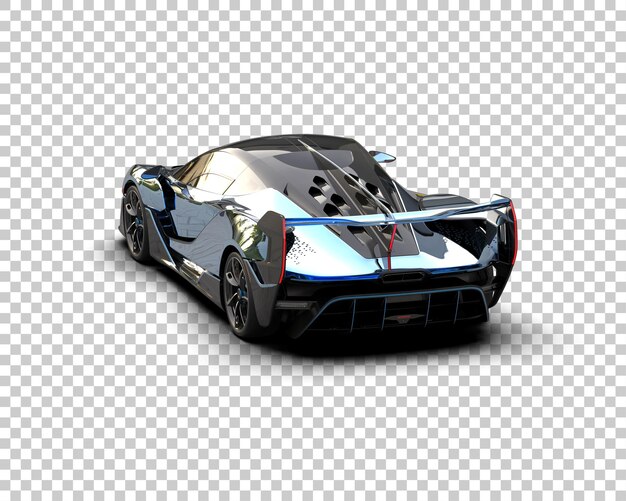 Auto deportivo realista aislado en el fondo Ilustración de renderización 3D
