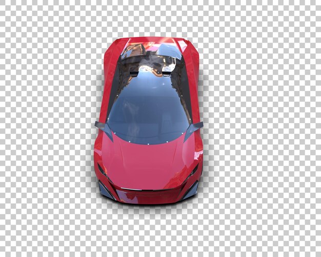 Auto deportivo realista aislado en el fondo Ilustración de renderización 3D