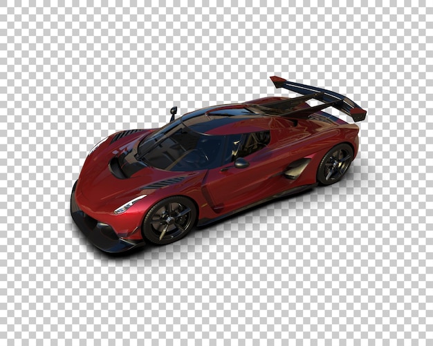 Auto deportivo realista aislado en el fondo Ilustración de renderización 3D