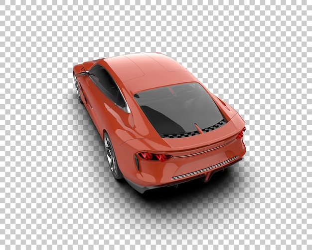 Auto deportivo realista aislado en el fondo Ilustración de renderización 3D