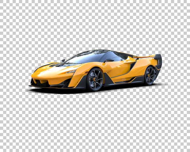 Auto deportivo realista aislado en el fondo Ilustración de renderización 3D