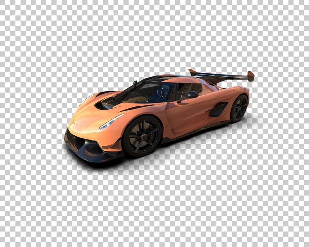 Auto deportivo realista aislado en el fondo Ilustración de renderización 3D
