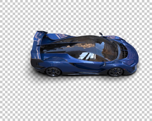 Auto deportivo realista aislado en el fondo Ilustración de renderización 3D