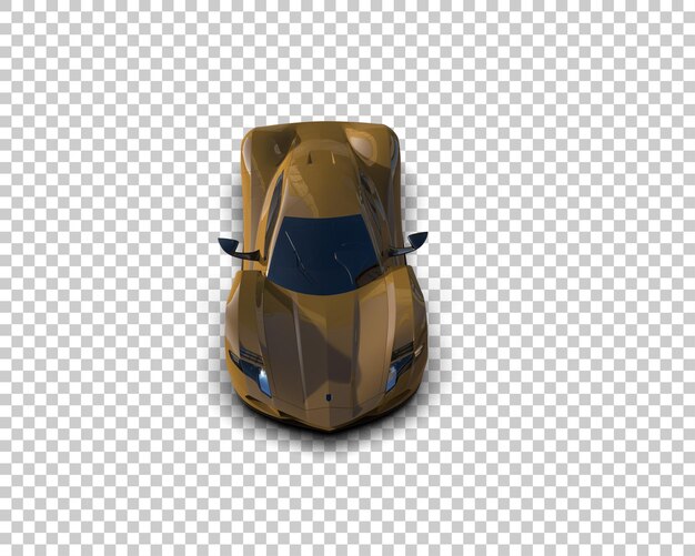 Auto deportivo realista aislado en el fondo Ilustración de renderización 3D