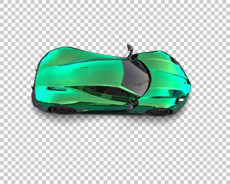 PSD auto deportivo realista aislado en el fondo ilustración de renderización 3d