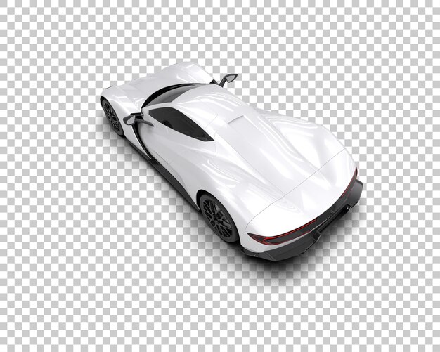 Auto deportivo realista aislado en el fondo Ilustración de renderización 3D